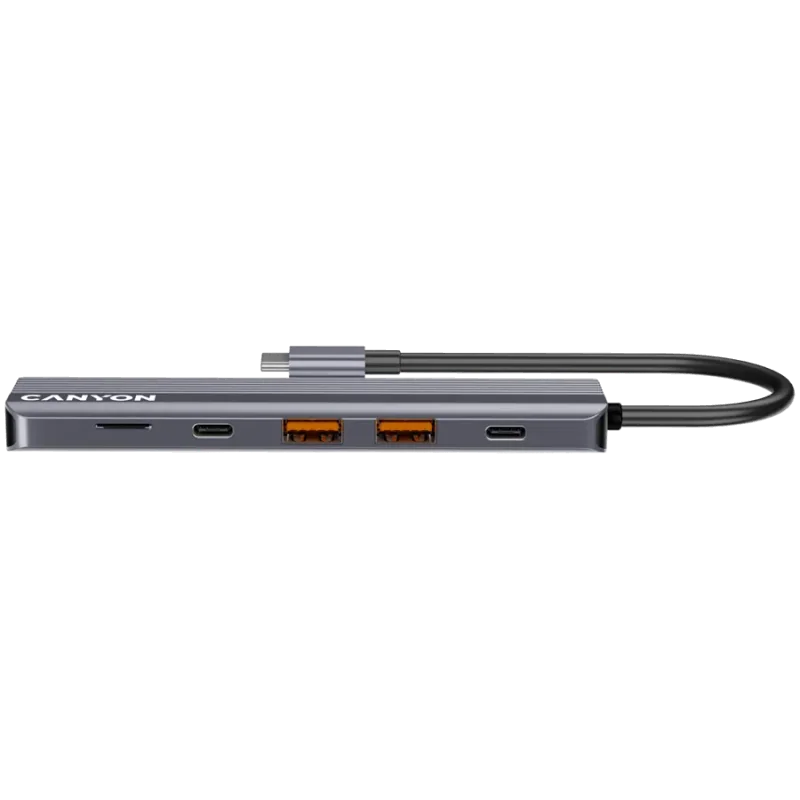 CANYON hub DS-17 6in1 4k USB-C Grey - 1