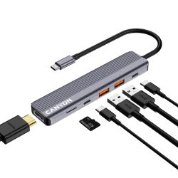 CANYON hub DS-17 6in1 4k USB-C Grey - 6