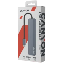 CANYON hub DS-17 6in1 4k USB-C Grey - 7