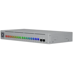 Ubiquiti 16-port, Layer 3 Etherlighting switch with 2.5 GbE, PoE++ output, and versatile mounting options, 4x 2.5 GbE PoE++ port