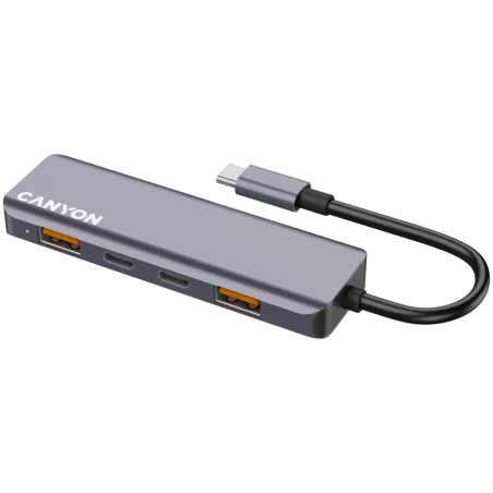 CANYON hub DS-18 5in1 USB-C Grey - 1