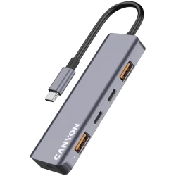 CANYON hub DS-18 5in1 USB-C Grey - 3