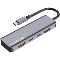 CANYON hub DS-18 5in1 USB-C Grey - 4