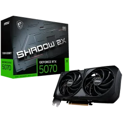 MSI Video Card Nvidia GeForce RTX 5070 12G SHADOW 2X OC, 12GB GDDR7, 192bit, Effective Memory Clock: 28000MHz, Boost: 2542 MHz, 