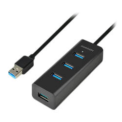 AXAGON HUE-S2BL 4x USB3.0 Charging Hub 1.2m Cable, MicroUSB Charging - 1