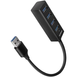 AXAGON HUE-M1AL 4x USB 3.2 Gen 1 MINI hub, metal, 1.2m USB-A cable - 1