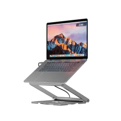 Canyon Laptop stands with hub, TYPE C F to HDMI2.0+2USB3.0+USBC3.0+RJ45+PD, TYEP C TO C cable 1m white with Emarker: HUSB332A, M