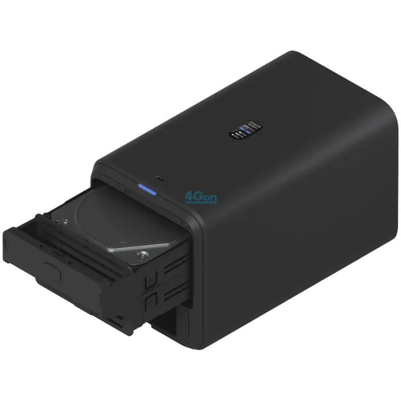 Ubiquiti UniFi UNAS-2-W-EU Network Attached Storage with (2) 3.5inch HDD bays, 2.5 GbE networking, USB-C connectivity, and an in