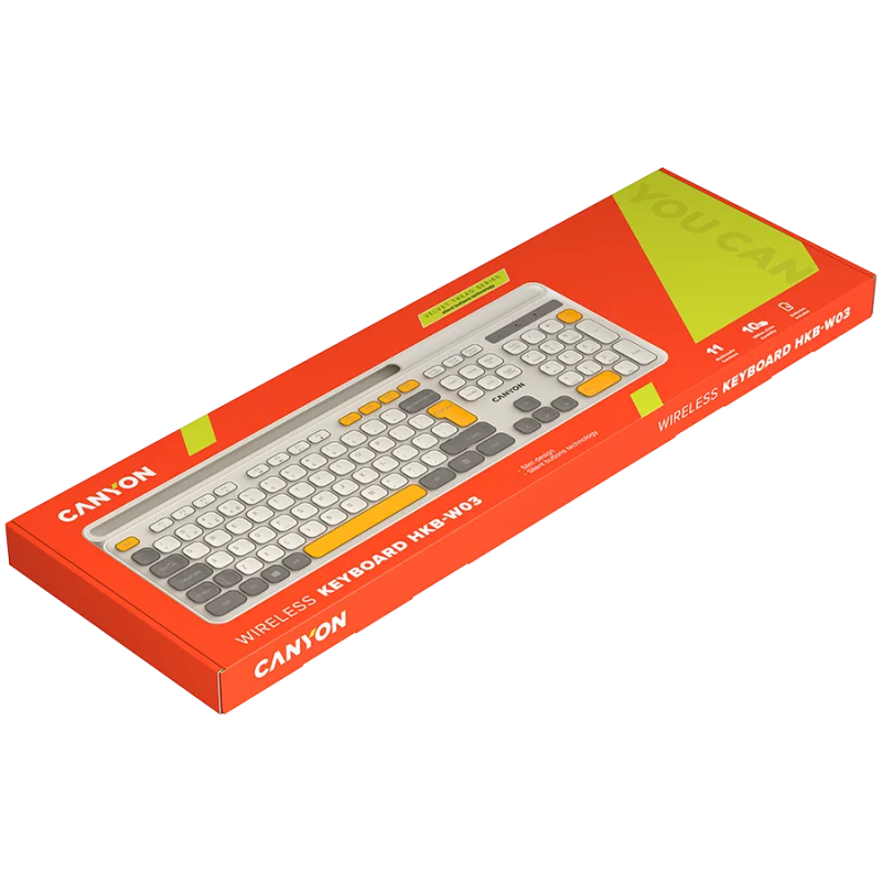 CANYON keyboard HKB-W03 EN AAA Wireless Beige - 1