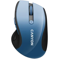 CANYON 2.4Ghz wireless mouse, optical tracking - blue LED, 6 buttons, DPI 1000/1200/1600, Blue Gray pearl glossy - 1