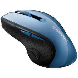 CANYON 2.4Ghz wireless mouse, optical tracking - blue LED, 6 buttons, DPI 1000/1200/1600, Blue Gray pearl glossy - 2