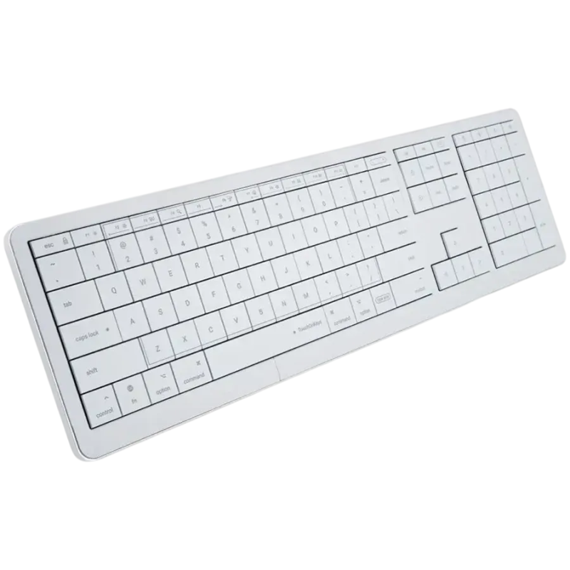 CLEVETURA CLVX 1 Touch-On-Keys AI Wireless Keyboard, ANSI US Mac layout, Scissor Switches, Aluminum Chassis, Interactive RGB, Ma