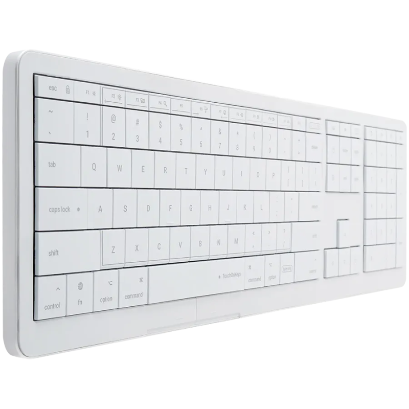 CLEVETURA CLVX 1 Touch-On-Keys AI Wireless Keyboard, ANSI US Mac layout, Scissor Switches, Aluminum Chassis, Interactive RGB, Ma