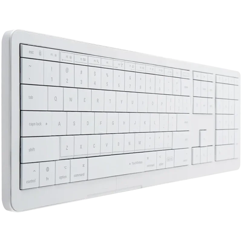 CLEVETURA CLVX 1 Touch-On-Keys AI Wireless Keyboard, ANSI US Mac layout, Scissor Switches, Aluminum Chassis, Interactive RGB, Ma