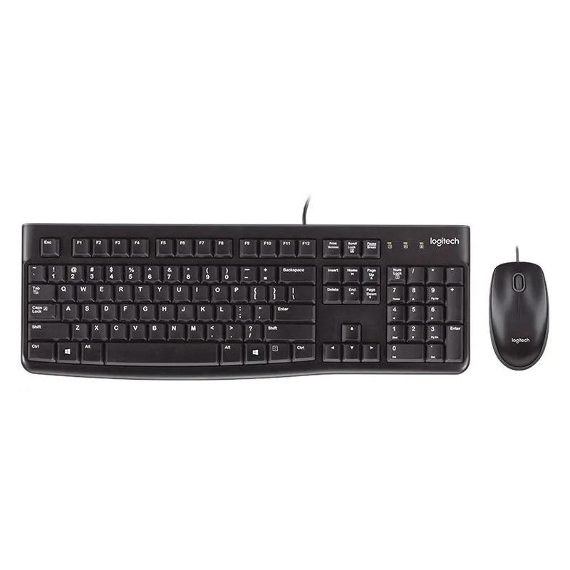 LOGITECH MK120 Corded Combo - BLACK - USB - US INT'L - EER - 1