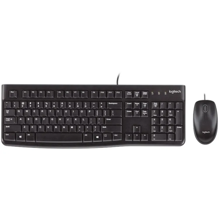 LOGITECH MK120 Corded Combo - BLACK - USB - US INT'L - EER - 1