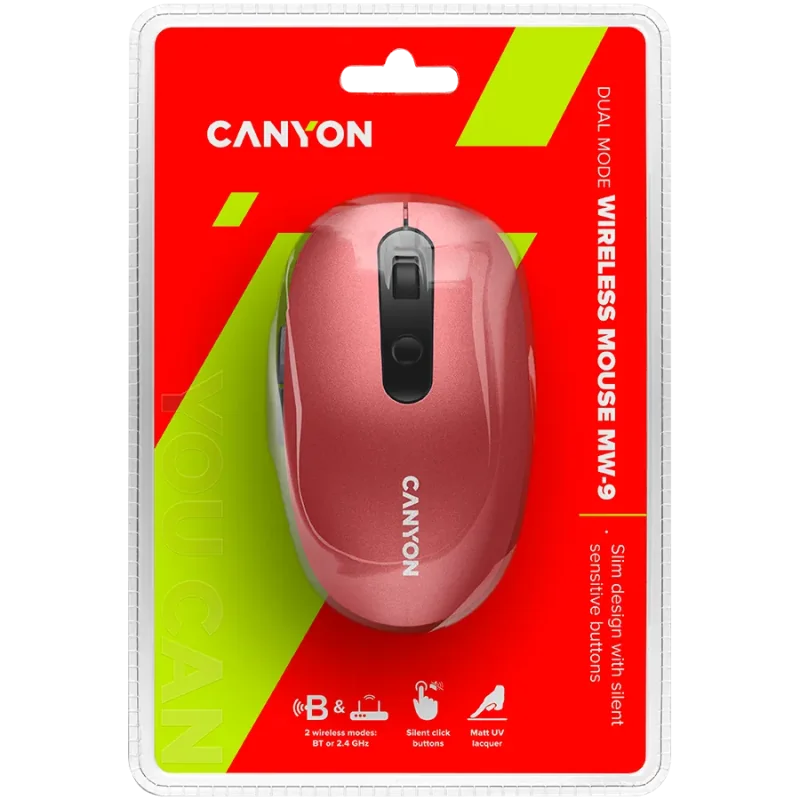 CANYON mouse MW-9 Dual-mode Wireless Red - 1