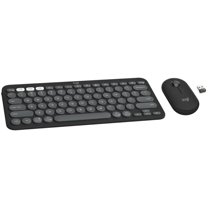 LOGITECH Pebble 2 Bluetooth Keyboard Combo - TONAL GRAPHITE - US INT'L - 1