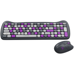 CANYON HSET-W6 EN Keyboard+Mouse Kitty Edition AAA+АА Wireless Violet - 2