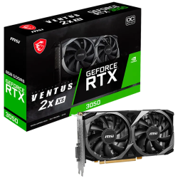 MSI Video Card Nvidia GeForce RTX 3050 VENTUS 2X XS 8G OC, 8GB GDDR6, 128bit, Boost: 1807 MHz, 2560 CUDA Cores, PCIe 4.0, 1x DP 