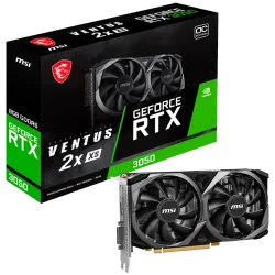 MSI Video Card Nvidia GeForce RTX 3050 VENTUS 2X XS 8G OC, 8GB GDDR6, 128bit, Boost: 1807 MHz, 2560 CUDA Cores, PCIe 4.0, 1x DP 