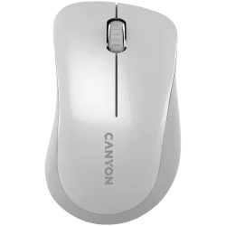 CANYON MW-11, 2.4 GHz Wireless mouse ,with 3 buttons, DPI 1200, Battery:AAA*2pcs ,pearl white grey67*109*38mm 0.063kg - 1