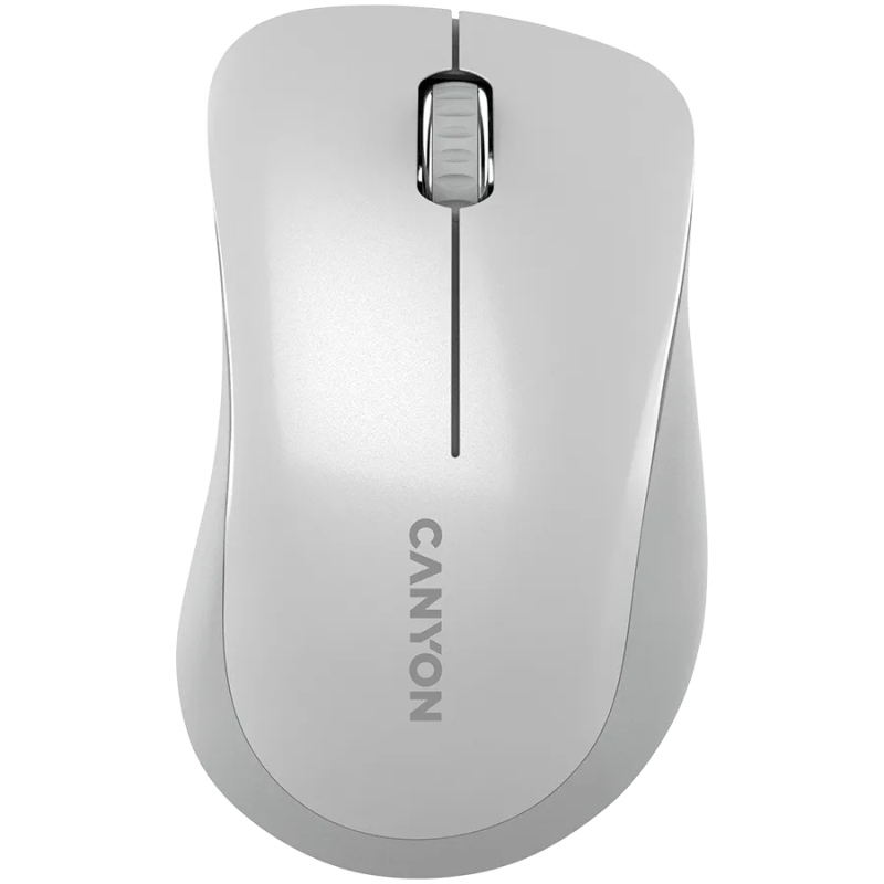 CANYON MW-11, 2.4 GHz Wireless mouse ,with 3 buttons, DPI 1200, Battery:AAA*2pcs ,pearl white grey67*109*38mm 0.063kg - 1