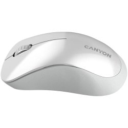 CANYON MW-11, 2.4 GHz Wireless mouse ,with 3 buttons, DPI 1200, Battery:AAA*2pcs ,pearl white grey67*109*38mm 0.063kg - 2