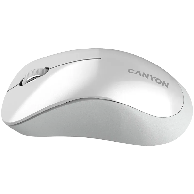 CANYON MW-11, 2.4 GHz Wireless mouse ,with 3 buttons, DPI 1200, Battery:AAA*2pcs ,pearl white grey67*109*38mm 0.063kg - 1