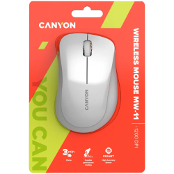 CANYON MW-11, 2.4 GHz Wireless mouse ,with 3 buttons, DPI 1200, Battery:AAA*2pcs ,pearl white grey67*109*38mm 0.063kg - 4