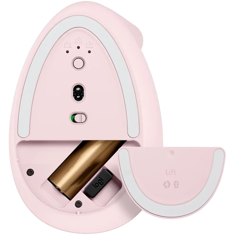LOGITECH Lift Bluetooth Vertical Ergonomic Mouse - ROSE/DARK ROSE - 1