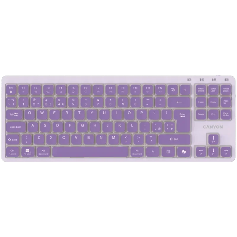 CANYON Keyboard OnType 10 Low Profile EN Wired Violet - 1