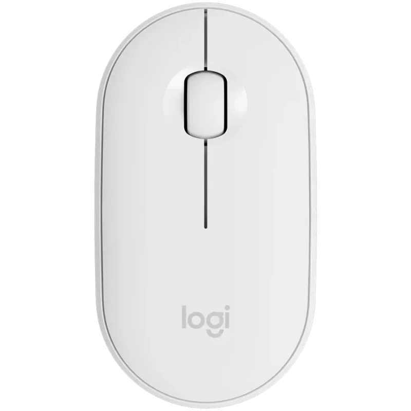 LOGITECH M350S Pebble 2 Bluetooth Mouse - TONAL WHITE - 1