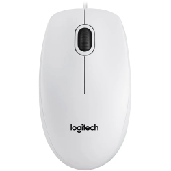 LOGITECH B100 Corded Mouse - WHITE - USB - B2B - 1