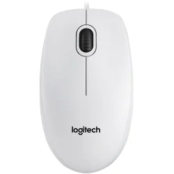LOGITECH B100 Corded Mouse - WHITE - USB - B2B - 1