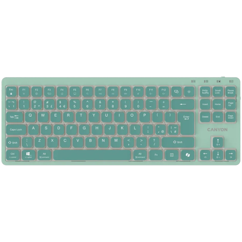 CANYON Keyboard OnType 10 Low Profile EN Wired Green - 1