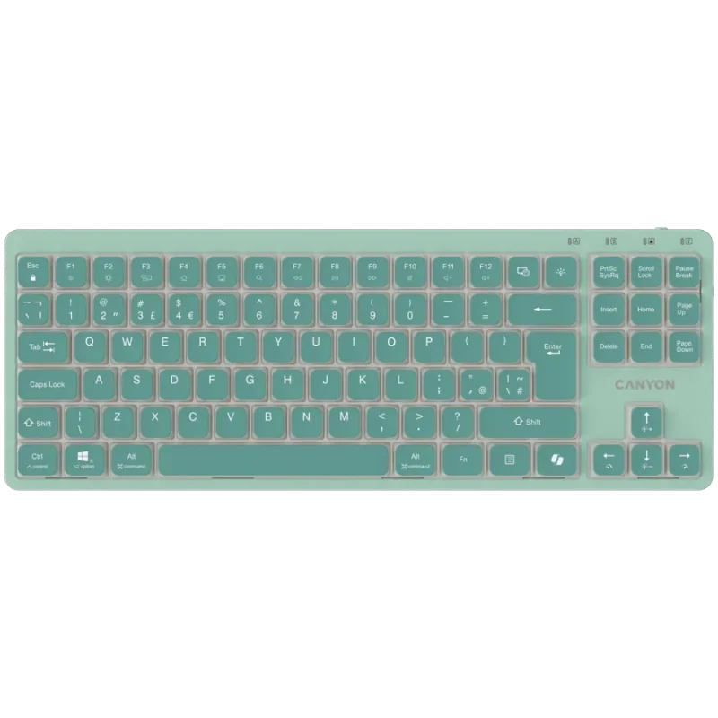 CANYON Keyboard OnType 10 Low Profile EN Wired Green - 1