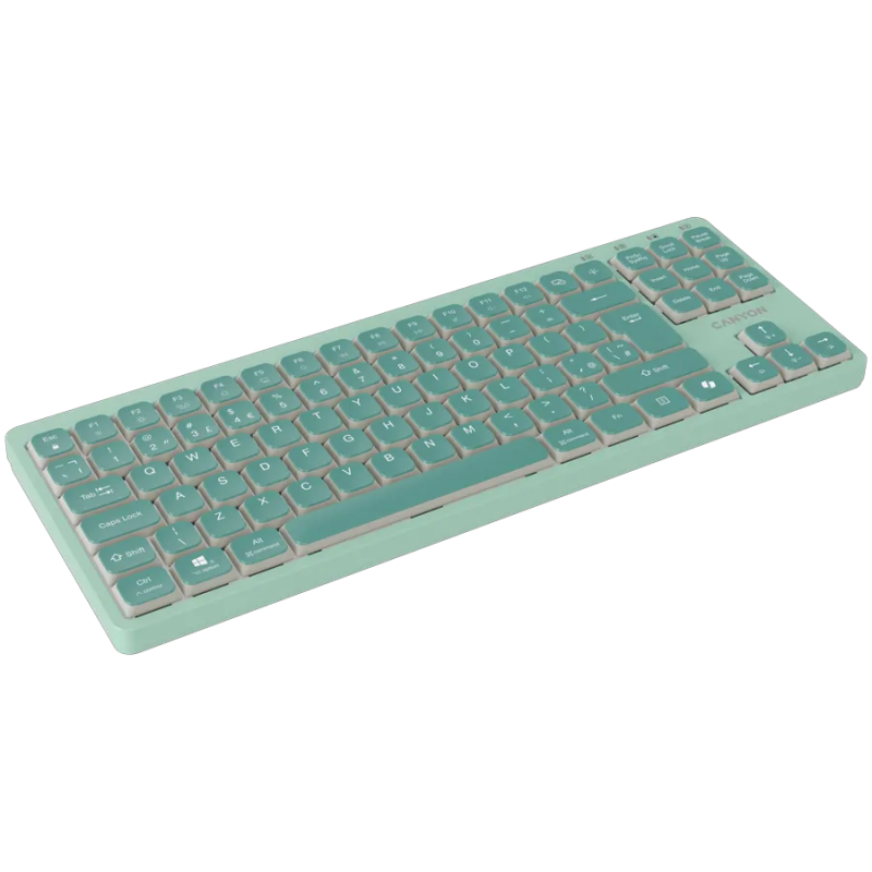 CANYON Keyboard OnType 10 Low Profile EN Wired Green - 1