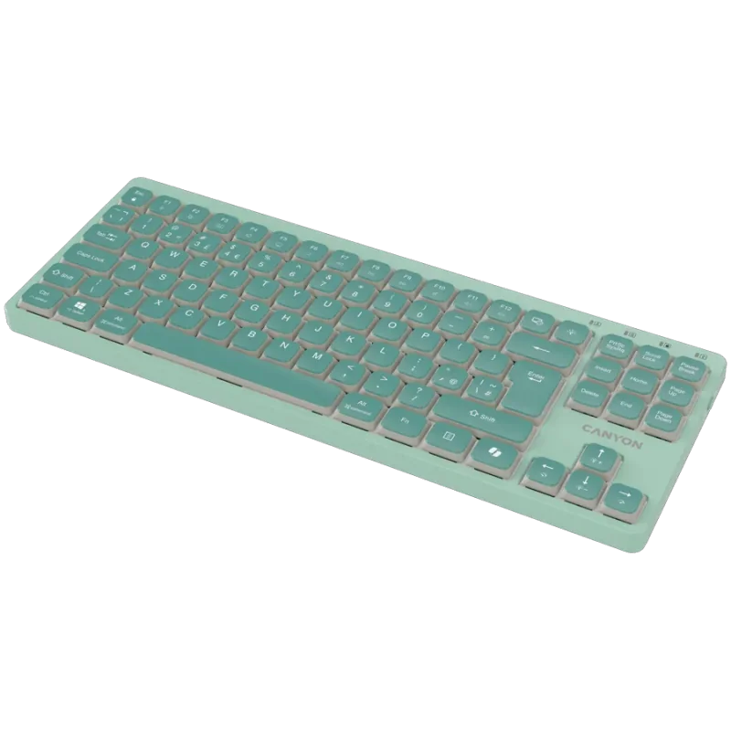 CANYON Keyboard OnType 10 Low Profile EN Wired Green - 1
