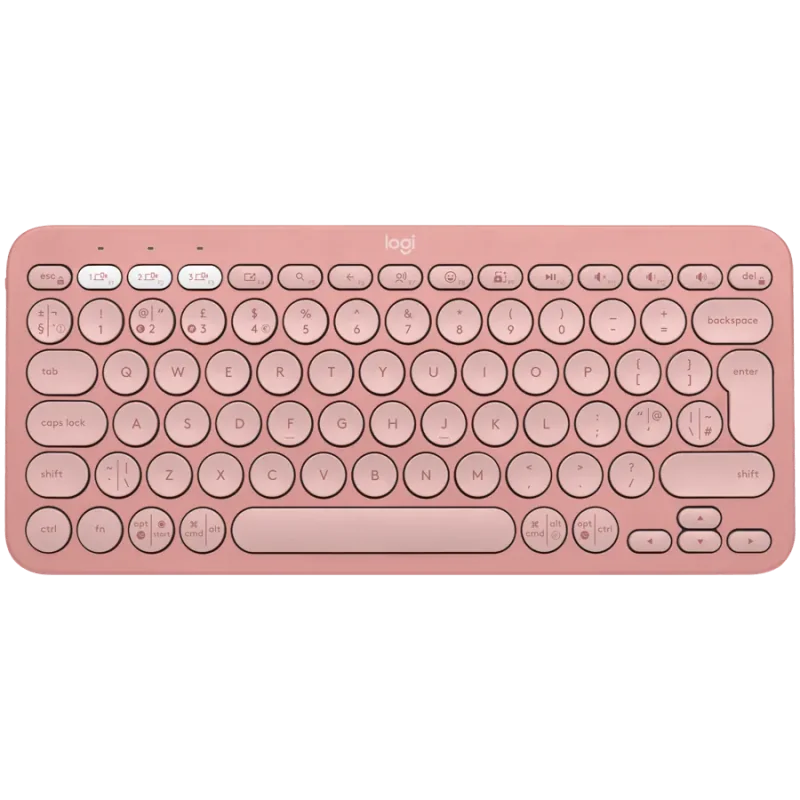 LOGITECH K380S Multi-Device Bluetooth Keyboard - TONAL ROSE - US INT'L - 1