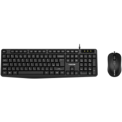 CANYON USB standard KB, water resistant BG layout bundle with optical 3D wired mice 1000DPI black - 1