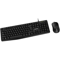CANYON USB standard KB, water resistant BG layout bundle with optical 3D wired mice 1000DPI black - 2
