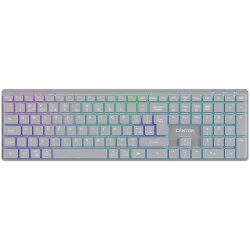 CANYON keyboard HKB-W11 UK/US RGB Dual Mode Wireless Grey - 1