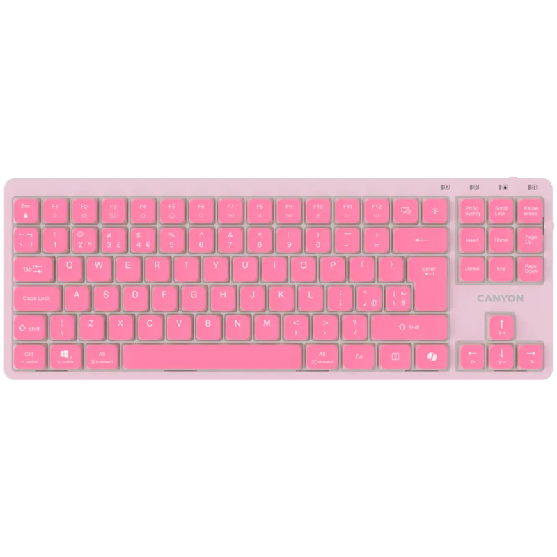 CANYON Keyboard OnType 10 Low Profile EN Wired Pink - 1
