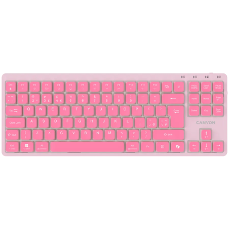 CANYON Keyboard OnType 10 Low Profile EN Wired Pink - 1