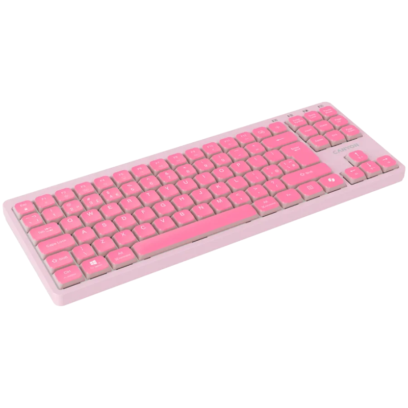 CANYON Keyboard OnType 10 Low Profile EN Wired Pink - 1