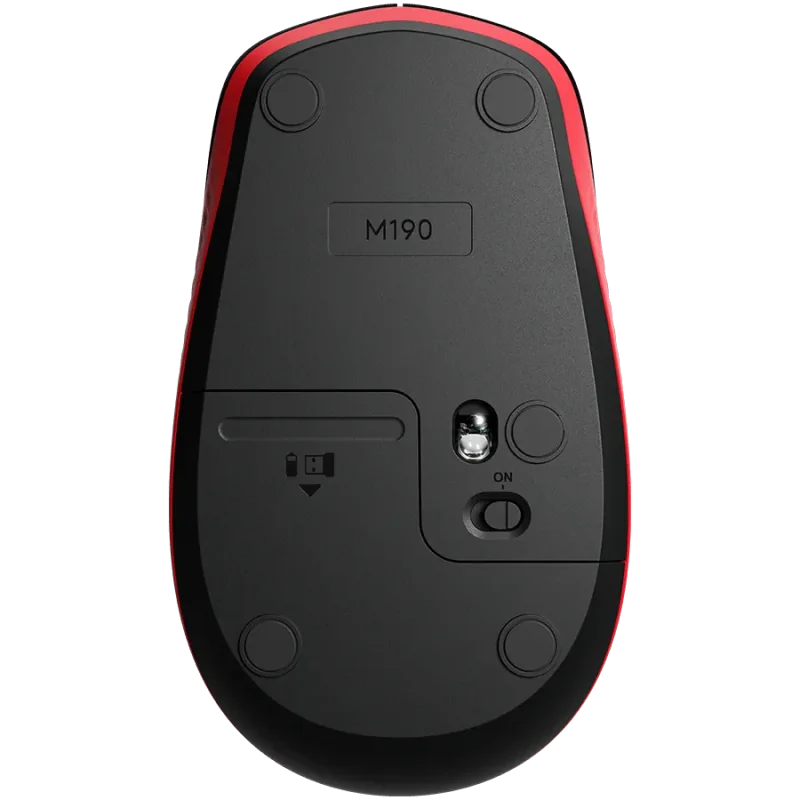LOGITECH M190 Wireless Mouse - RED - 1