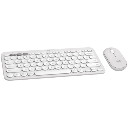 LOGITECH Pebble 2 Bluetooth Keyboard Combo - TONAL WHITE - US INT'L - 1
