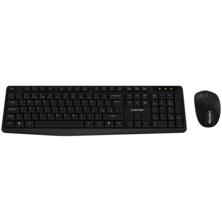 CANYON SET-W01 EN/BG Keyboard+Mouse Wireless Black - 1