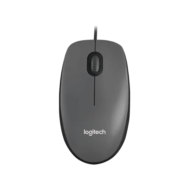 LOGITECH M100 Corded Mouse - BLACK - USB - 1